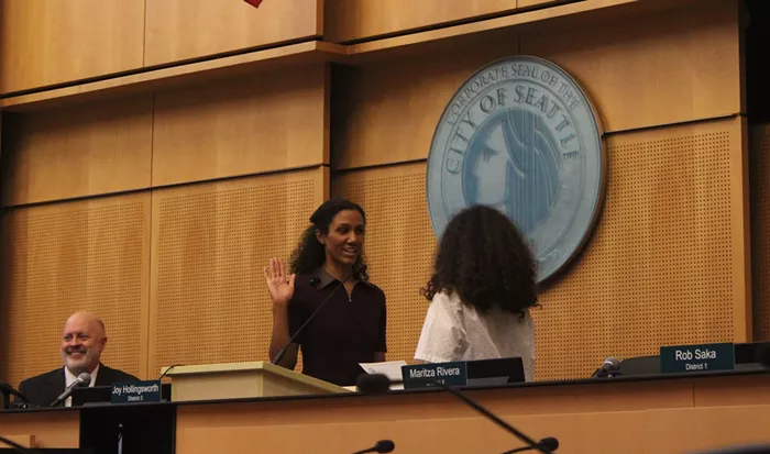 Foster and Rinck Sworn In, Hollingsworth Appointed Council President